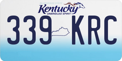 KY license plate 339KRC