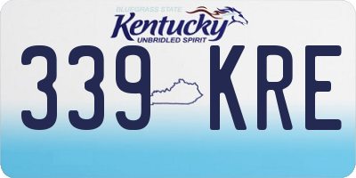 KY license plate 339KRE