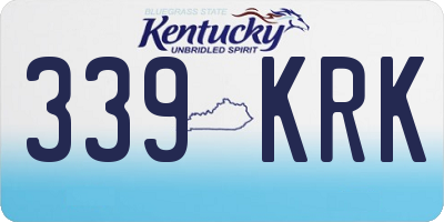 KY license plate 339KRK