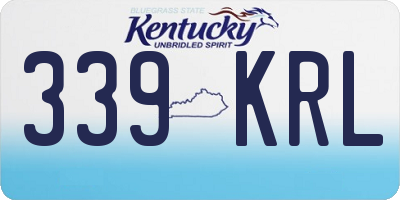 KY license plate 339KRL
