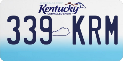 KY license plate 339KRM