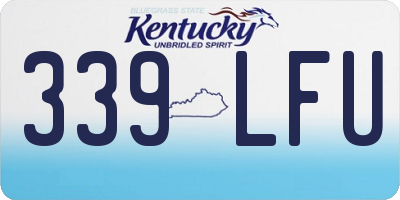 KY license plate 339LFU