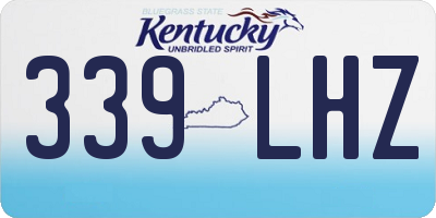 KY license plate 339LHZ