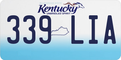 KY license plate 339LIA