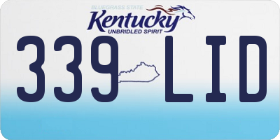 KY license plate 339LID