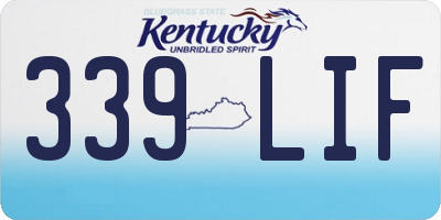 KY license plate 339LIF