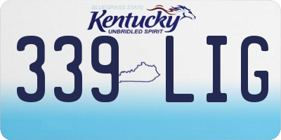 KY license plate 339LIG