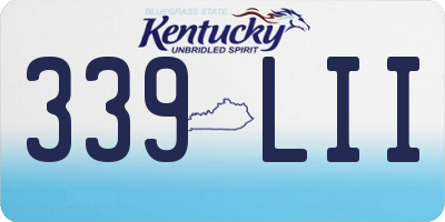 KY license plate 339LII
