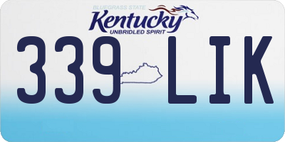 KY license plate 339LIK