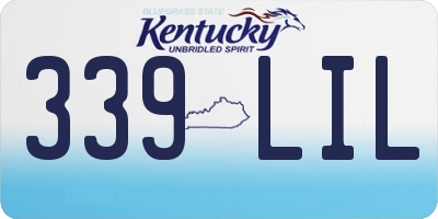 KY license plate 339LIL