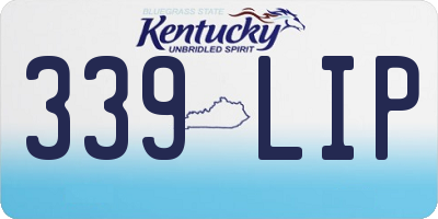 KY license plate 339LIP