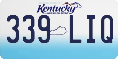 KY license plate 339LIQ