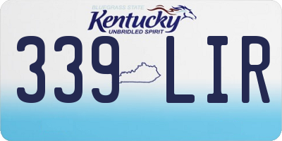 KY license plate 339LIR