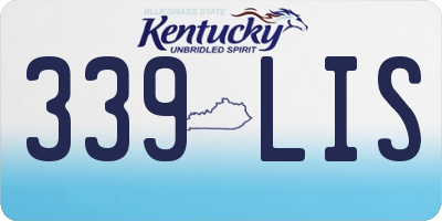 KY license plate 339LIS