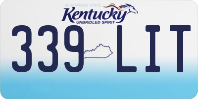 KY license plate 339LIT
