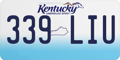 KY license plate 339LIU
