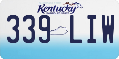 KY license plate 339LIW