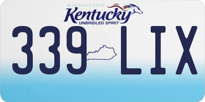 KY license plate 339LIX
