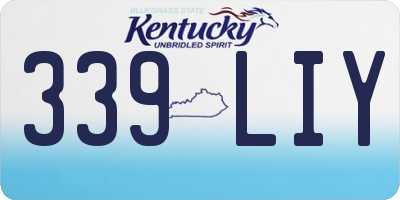 KY license plate 339LIY