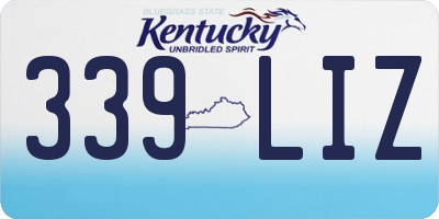 KY license plate 339LIZ