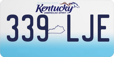 KY license plate 339LJE