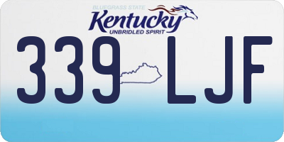 KY license plate 339LJF