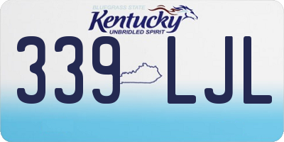 KY license plate 339LJL