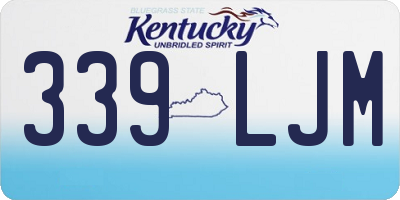 KY license plate 339LJM