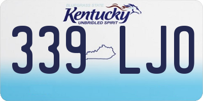 KY license plate 339LJO