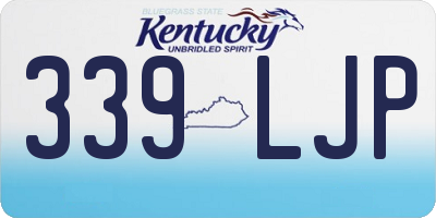 KY license plate 339LJP
