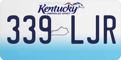 KY license plate 339LJR
