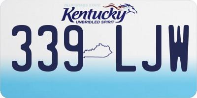 KY license plate 339LJW