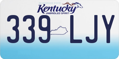 KY license plate 339LJY