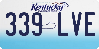 KY license plate 339LVE