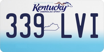 KY license plate 339LVI