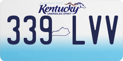 KY license plate 339LVV