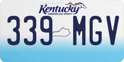 KY license plate 339MGV