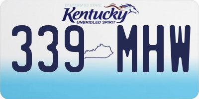 KY license plate 339MHW