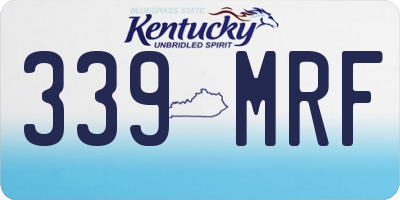 KY license plate 339MRF