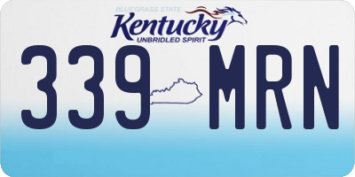 KY license plate 339MRN