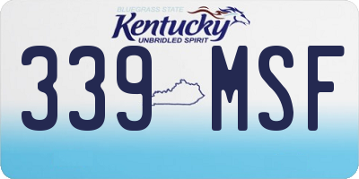 KY license plate 339MSF