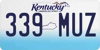 KY license plate 339MUZ