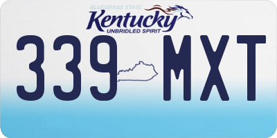 KY license plate 339MXT