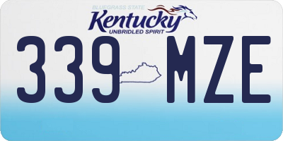 KY license plate 339MZE