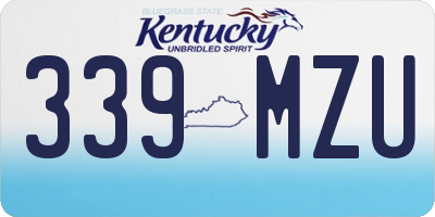 KY license plate 339MZU