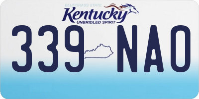 KY license plate 339NAO