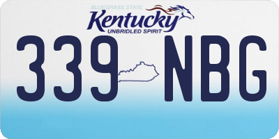 KY license plate 339NBG