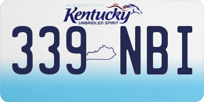 KY license plate 339NBI