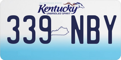 KY license plate 339NBY