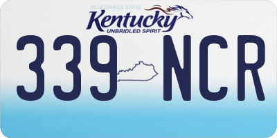 KY license plate 339NCR